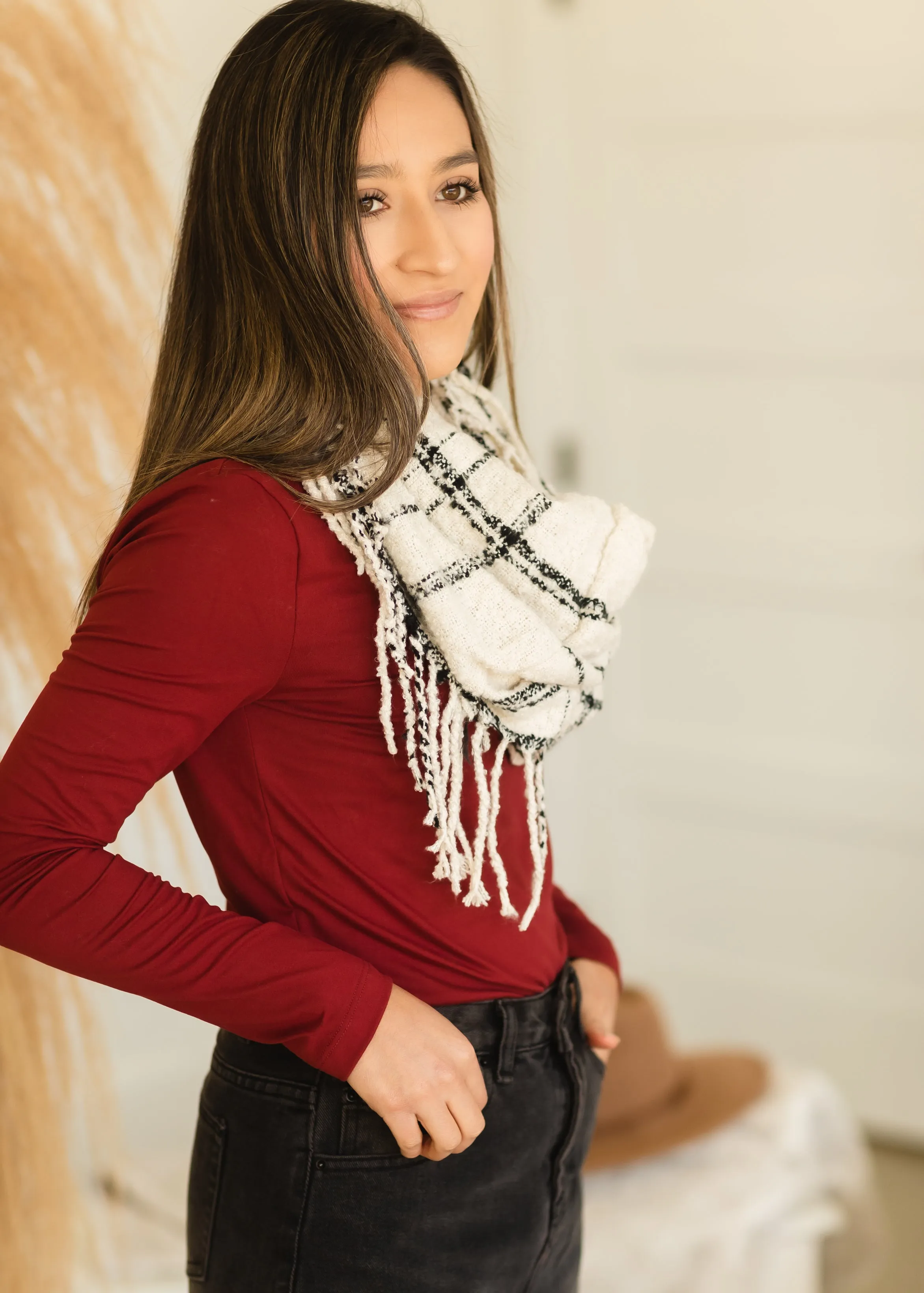 Ivory Soft Infinity Scarf