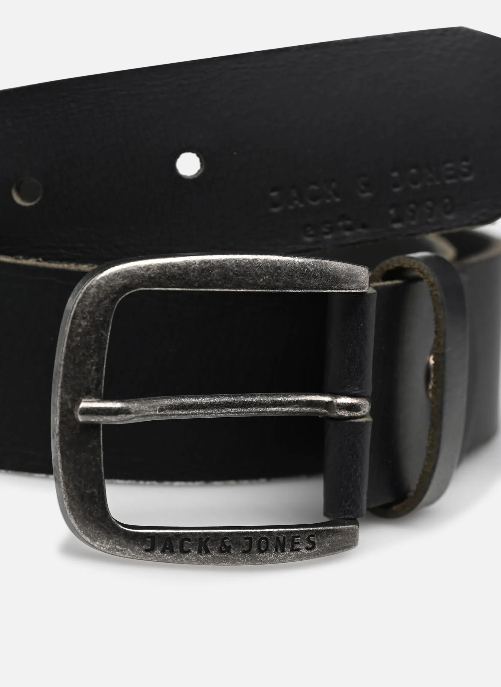 Jack & JonesJACPAUL LEATHER BELT NOOS - Nero