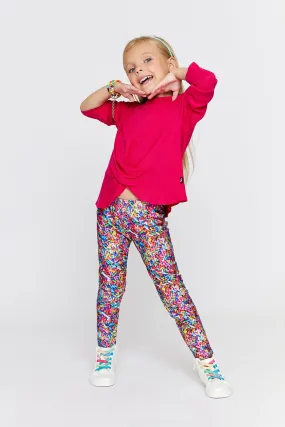 Kids Leggings in Rainbow Sprinkles