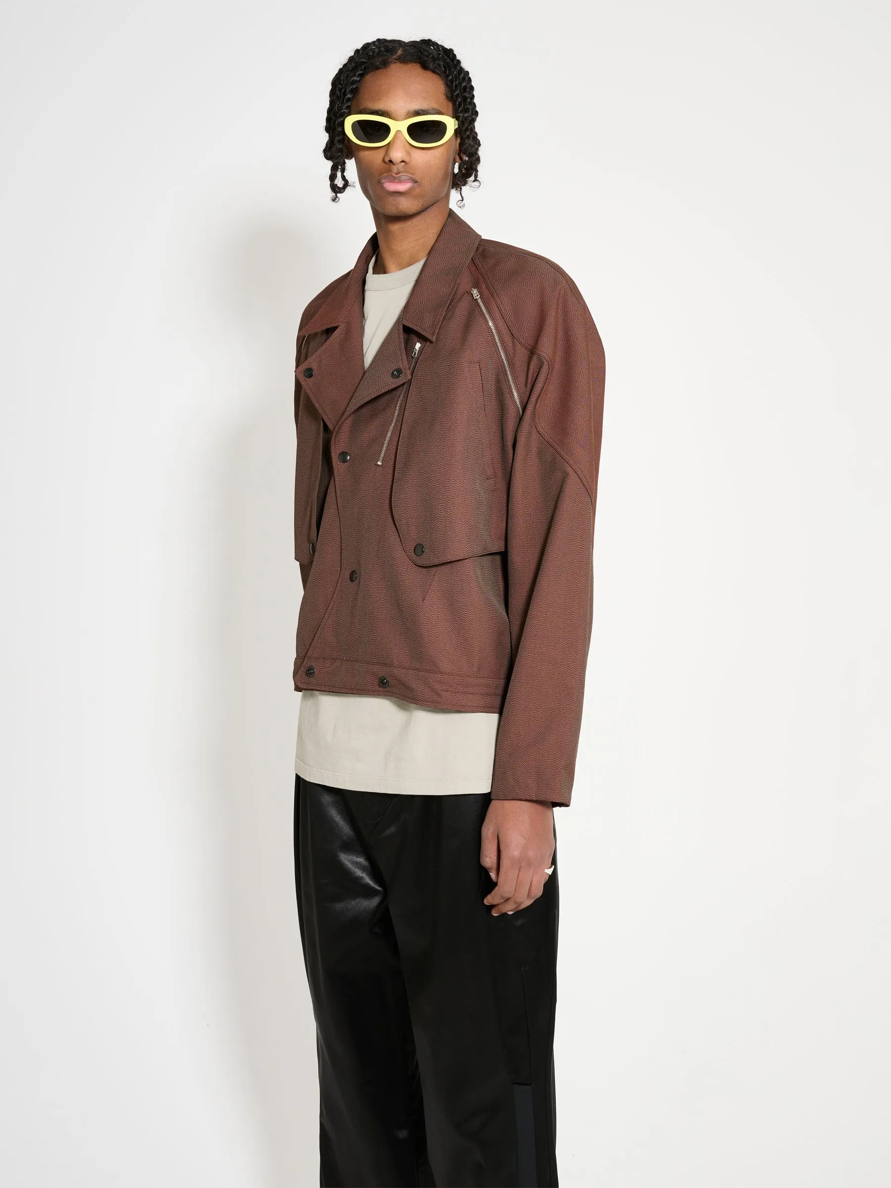 Kiko Kostadinov Tonino Utility Jacket Brown Sparrow