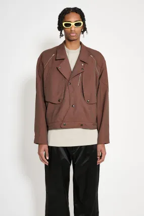 Kiko Kostadinov Tonino Utility Jacket Brown Sparrow