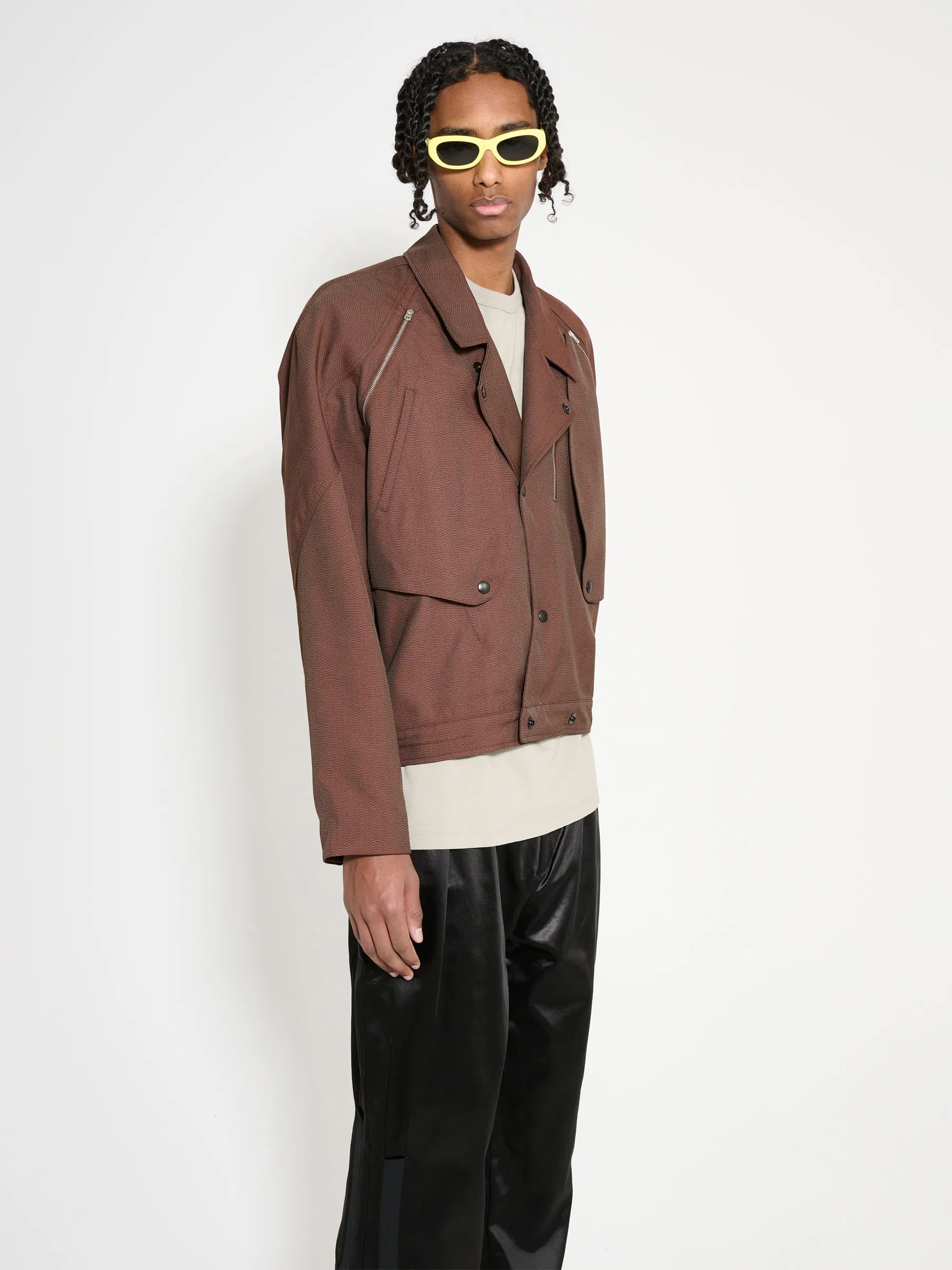 Kiko Kostadinov Tonino Utility Jacket Brown Sparrow