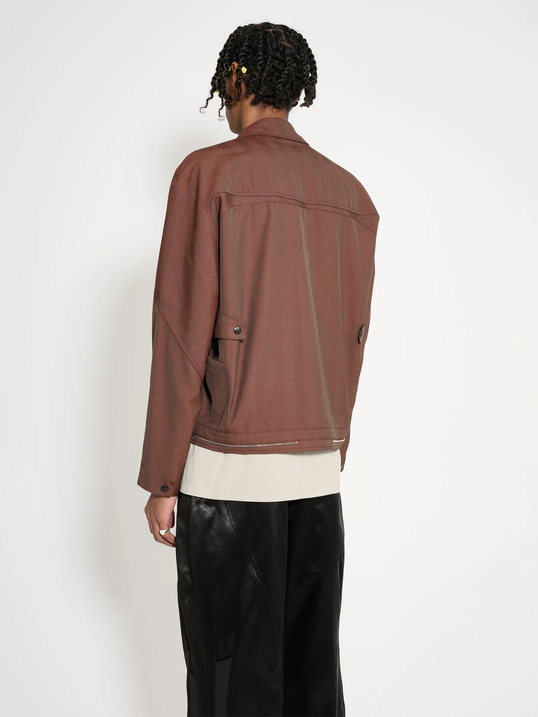 Kiko Kostadinov Tonino Utility Jacket Brown Sparrow