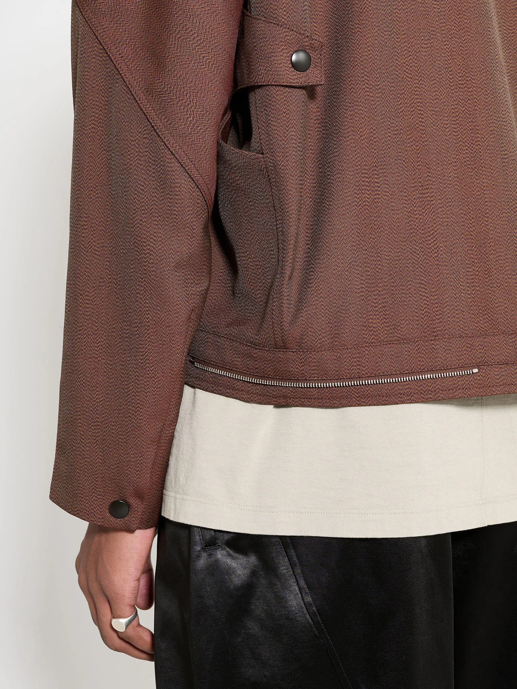 Kiko Kostadinov Tonino Utility Jacket Brown Sparrow