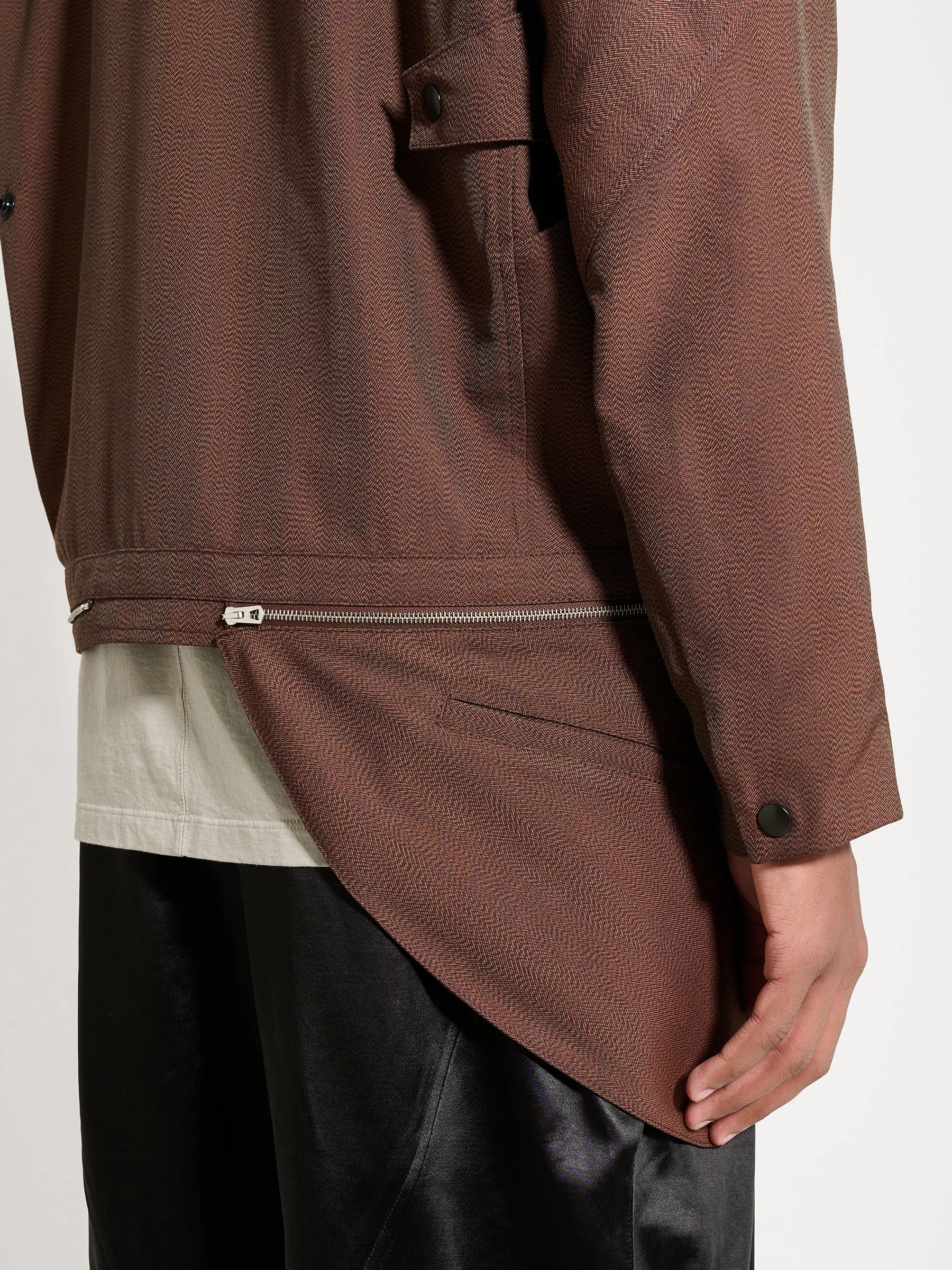 Kiko Kostadinov Tonino Utility Jacket Brown Sparrow