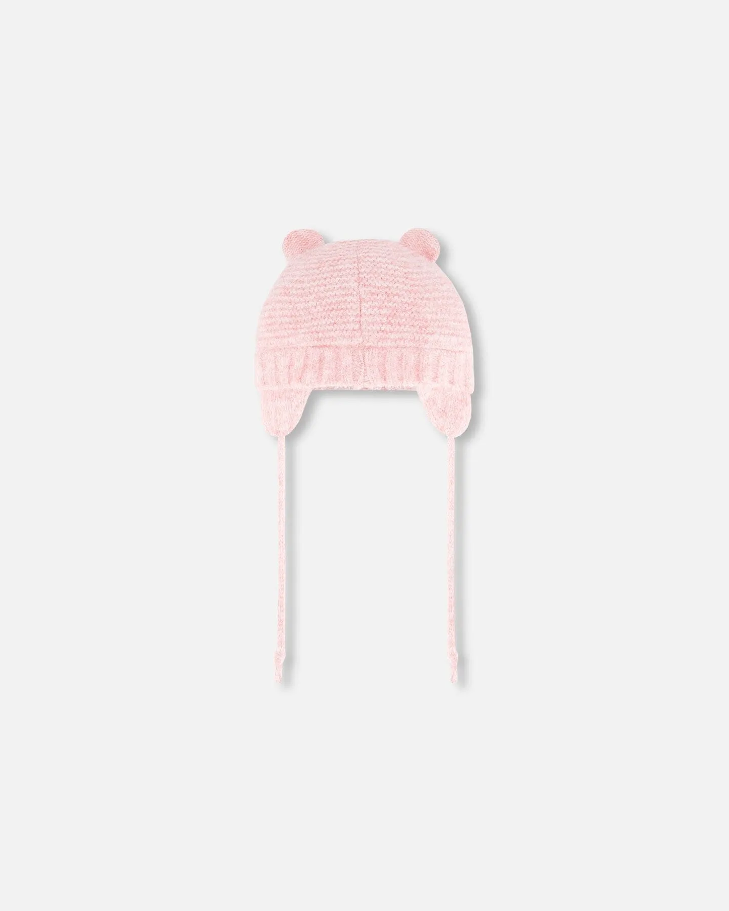 Knit Hat With Ears Pink