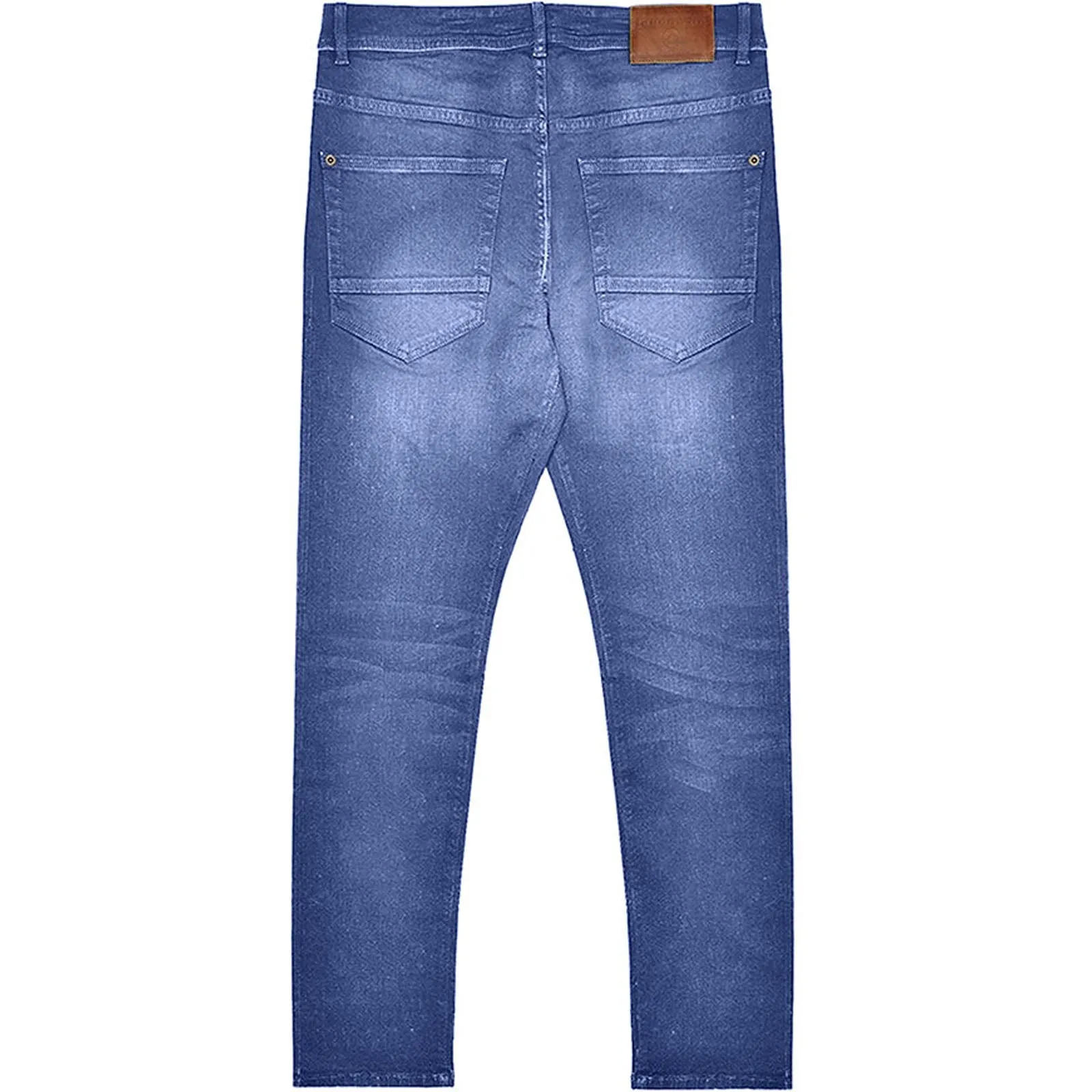 Lambretta Mens Chester Straight Fit Denim Jeans - Mid Blue