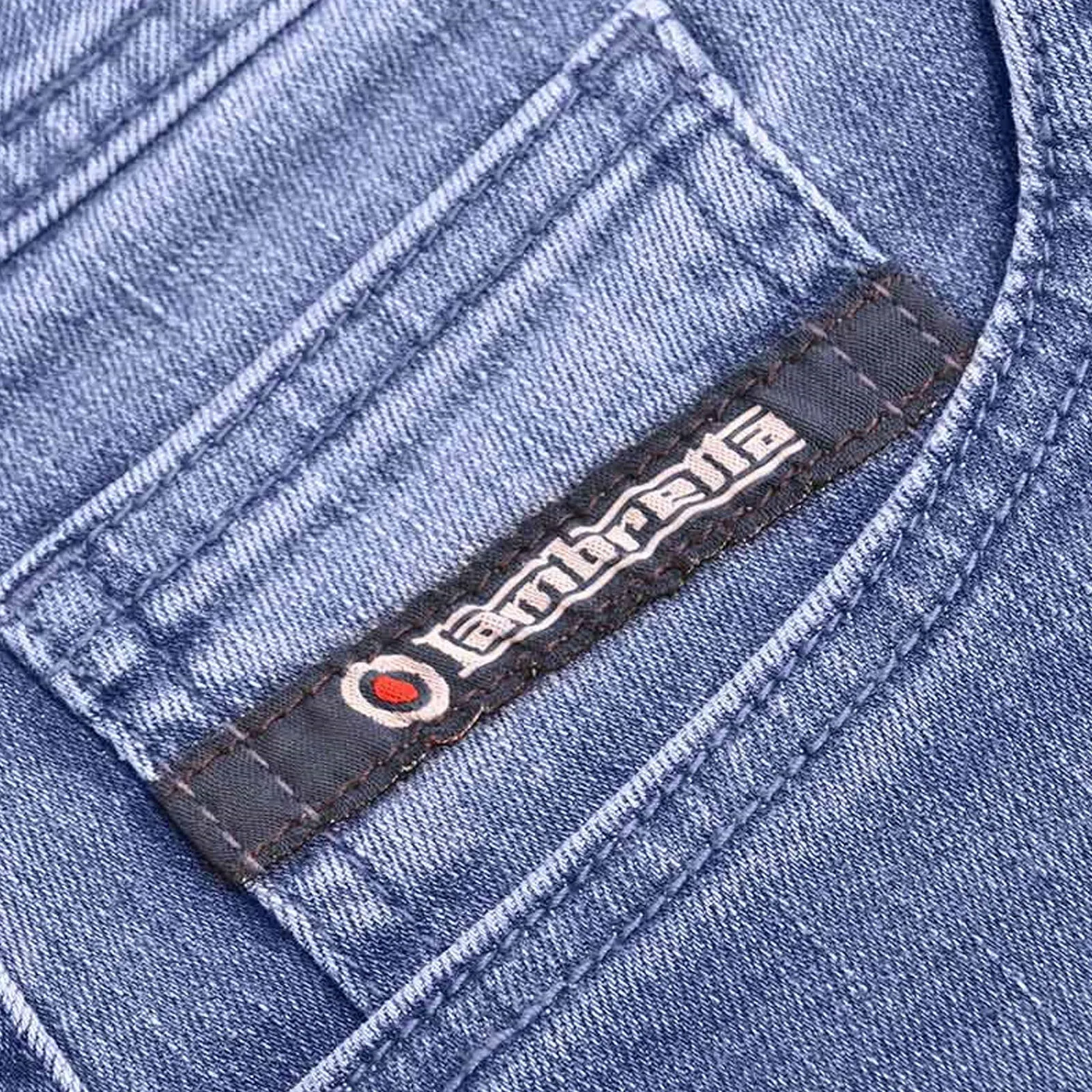 Lambretta Mens Chester Straight Fit Denim Jeans - Mid Blue