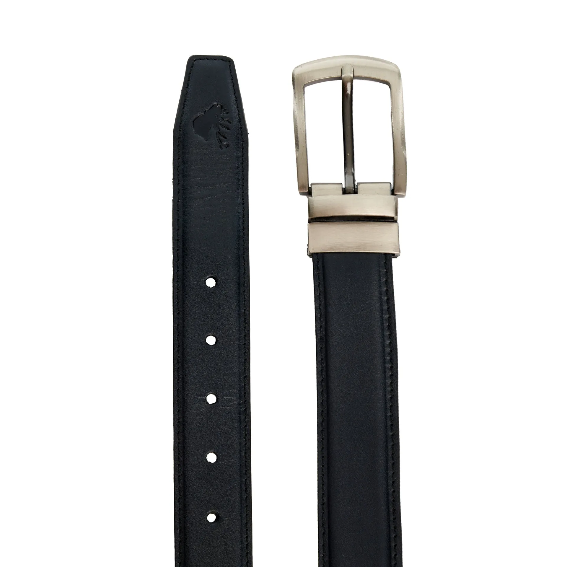 LEO BLACK LEATHER BELT