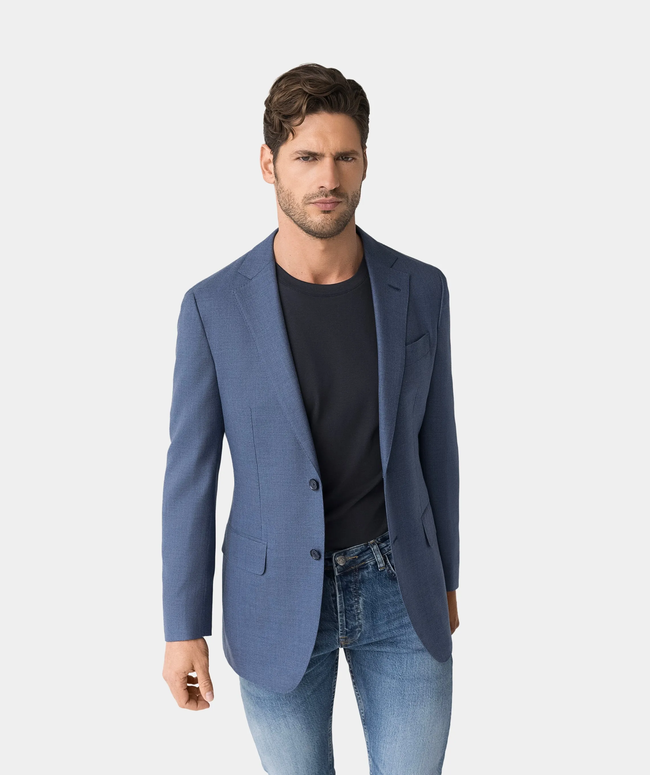 Light Blue Single Breasted Jacket