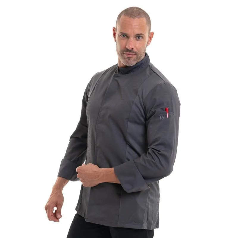 Long Sleeve Gray Cook Coat Siaka- Robur