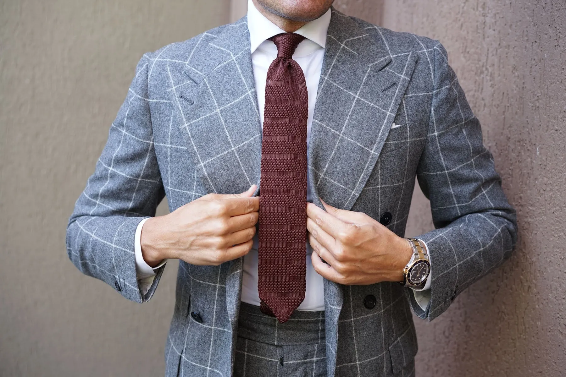 Macchiato Brown Knitted Tie