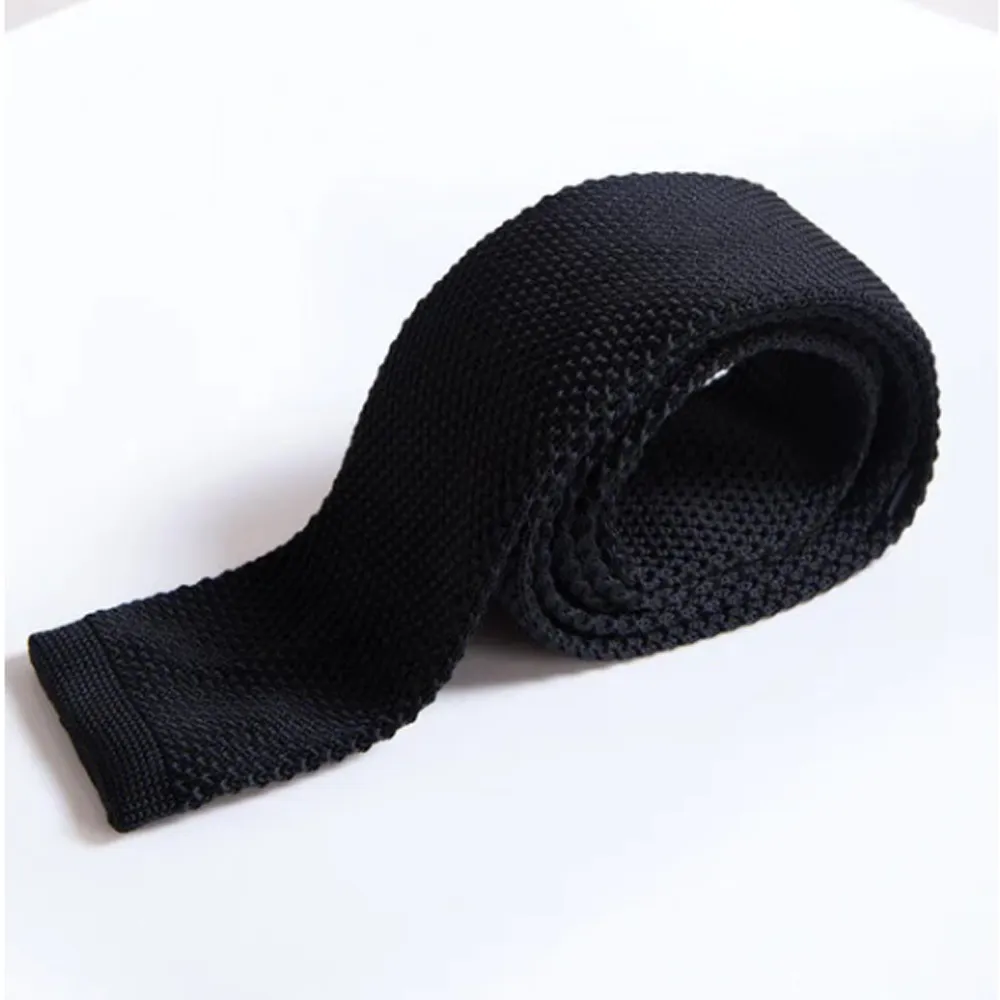 Marc Darcy All Black Smart Knitted Tie