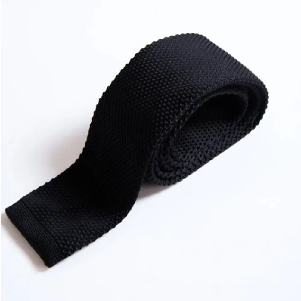 Marc Darcy All Black Smart Knitted Tie