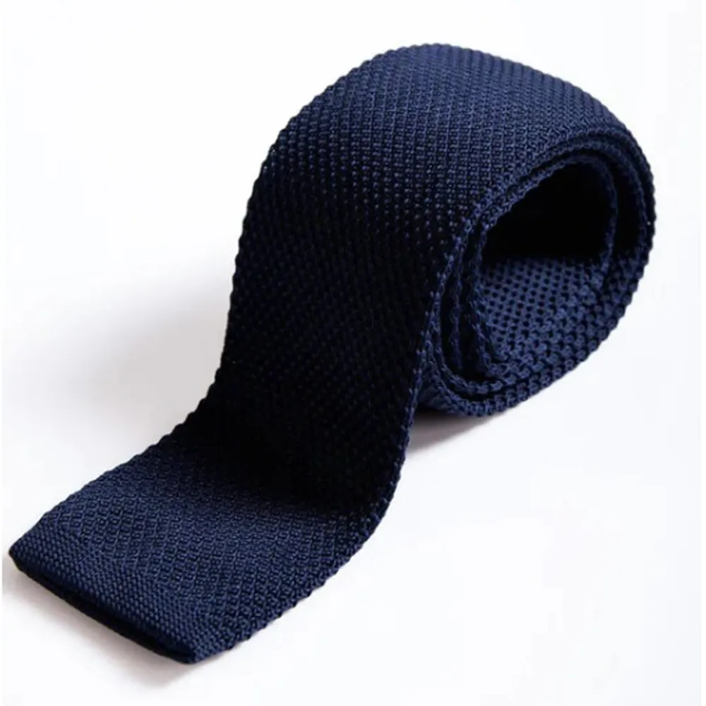 Marc Darcy Navy Blue Smart Knitted Tie