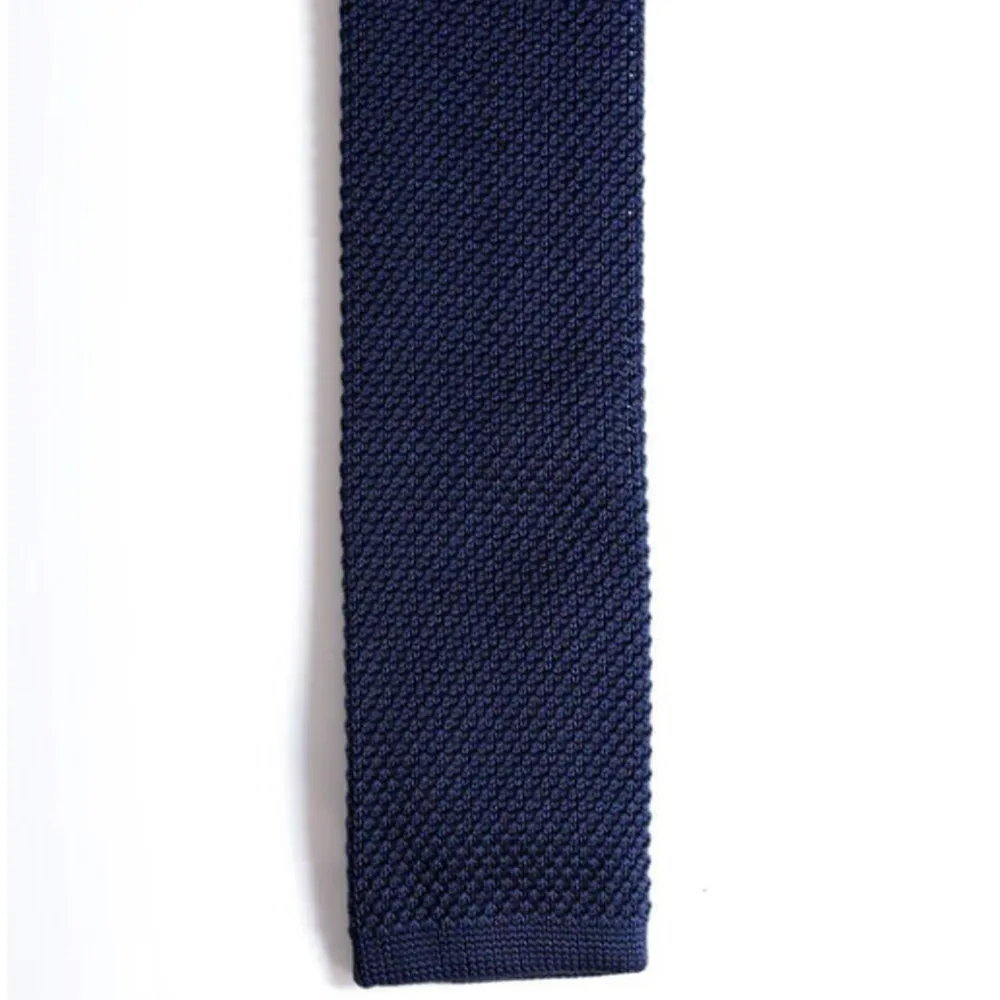 Marc Darcy Navy Blue Smart Knitted Tie