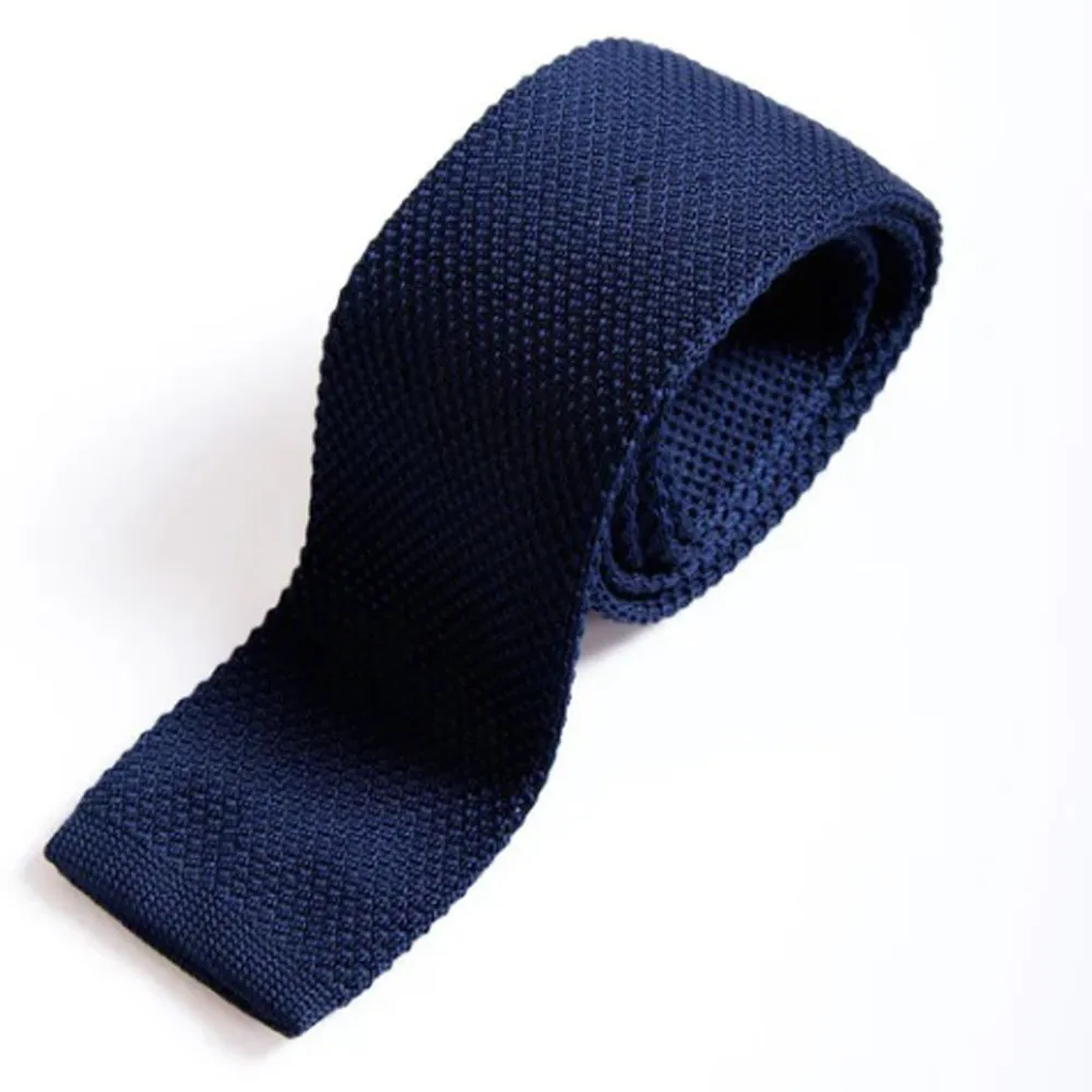 Marc Darcy Navy Blue Smart Knitted Tie