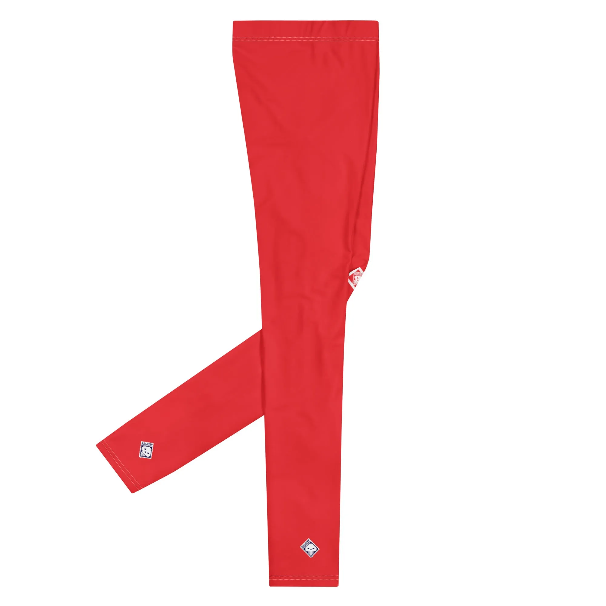 Men's Athletic Workout Leggings For Jiu Jitsu 001 - Scarlet