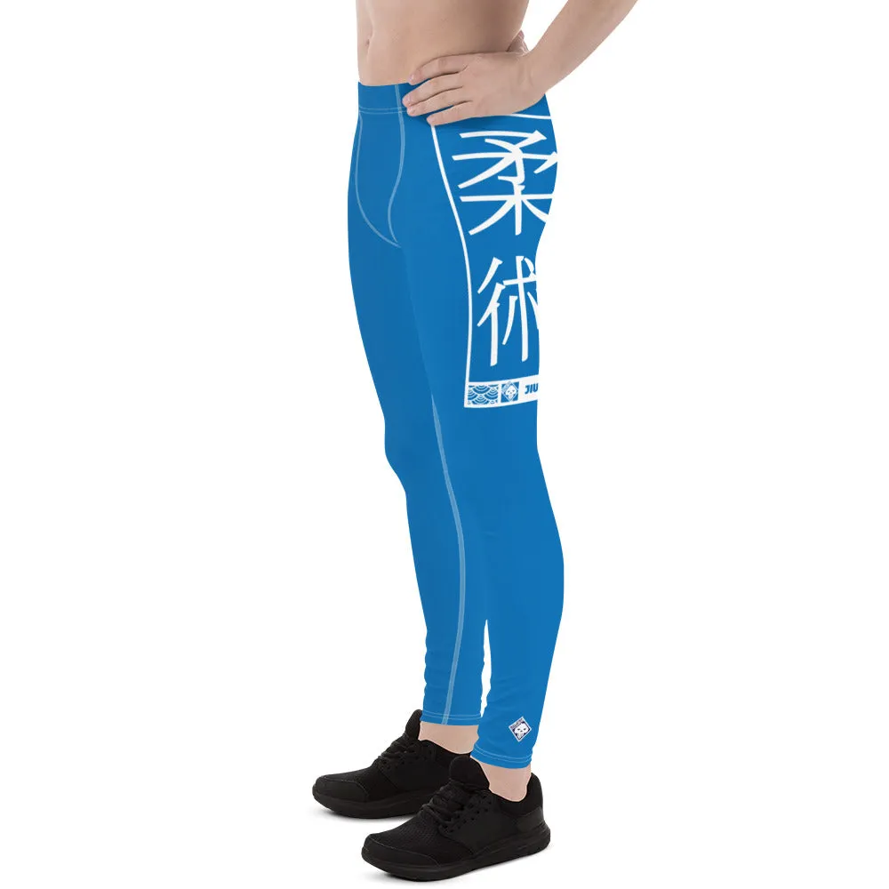 Men's Athletic Workout Leggings For Jiu Jitsu 004 - Azul