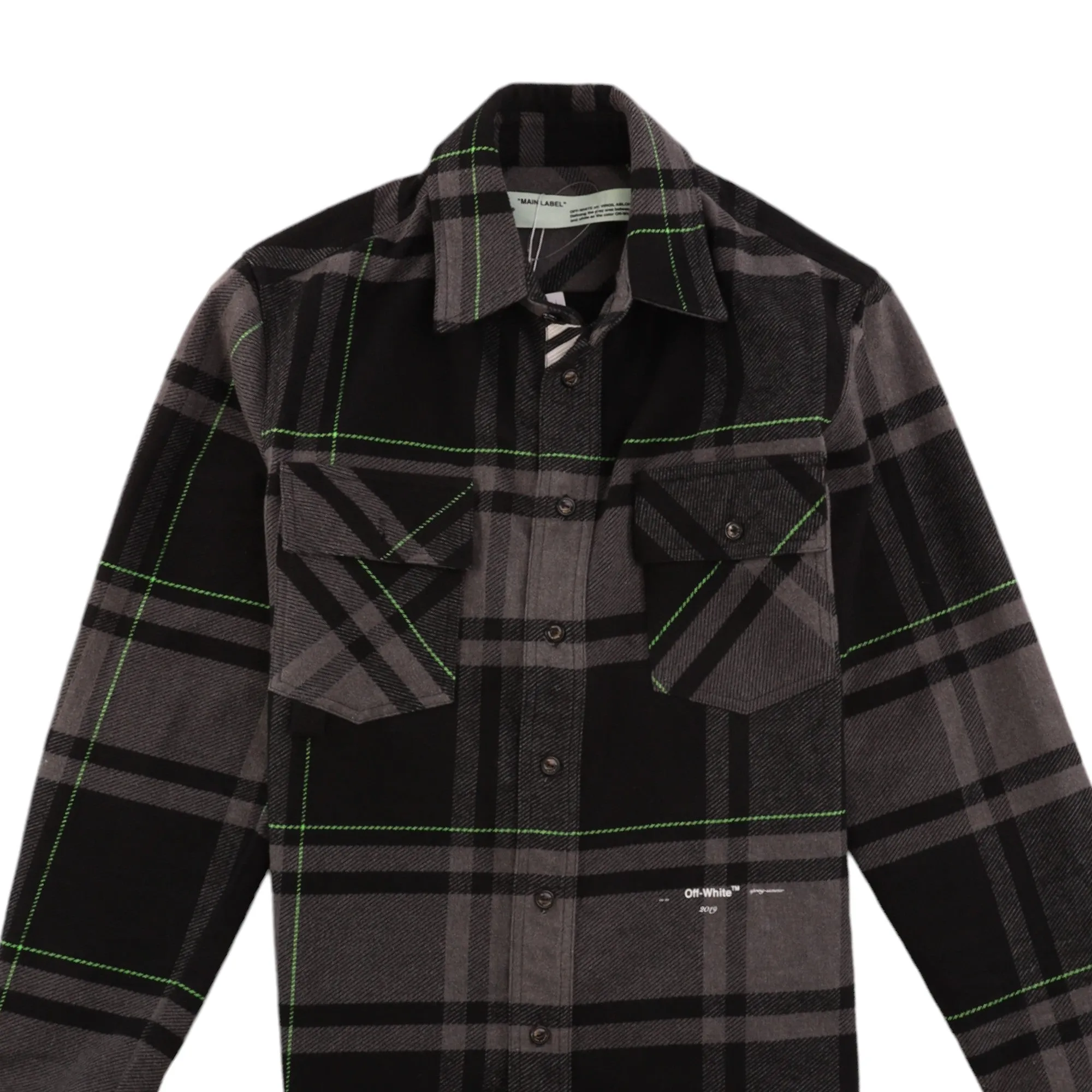 Men's Checkered OverShirt Black Size XS