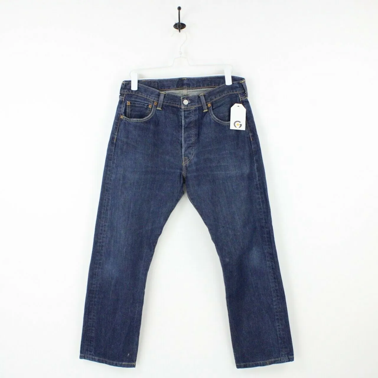 Mens LEVIS 501 Jeans Dark Blue | W33 L30