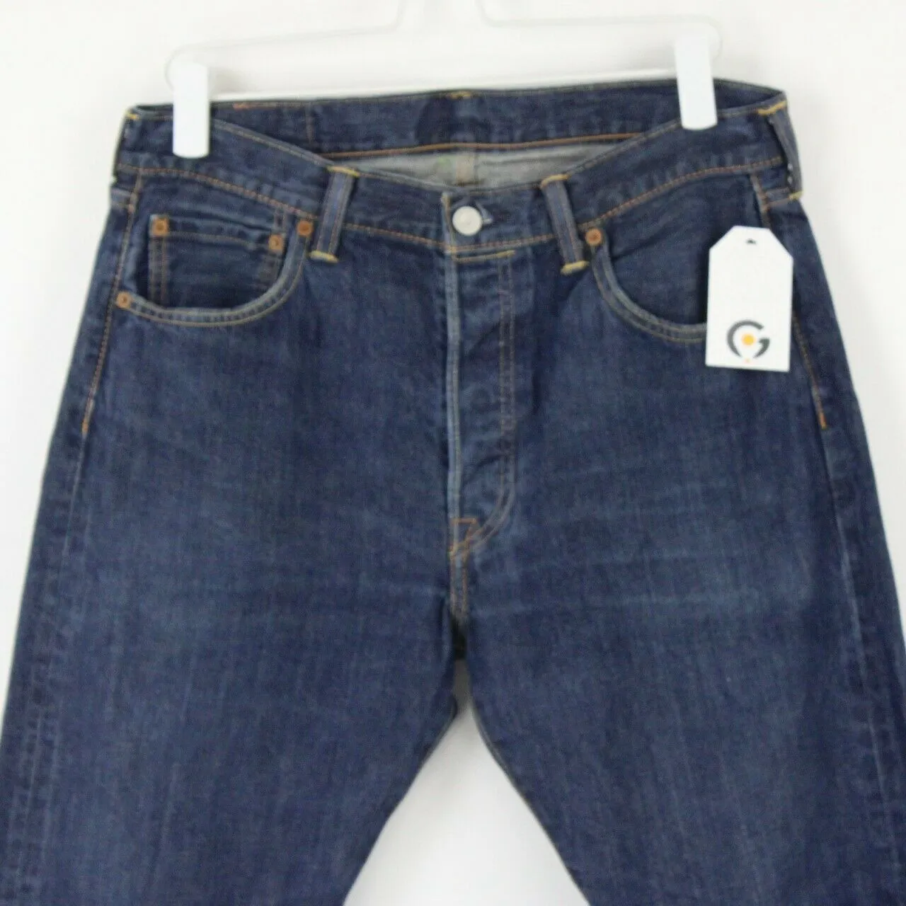 Mens LEVIS 501 Jeans Dark Blue | W33 L30