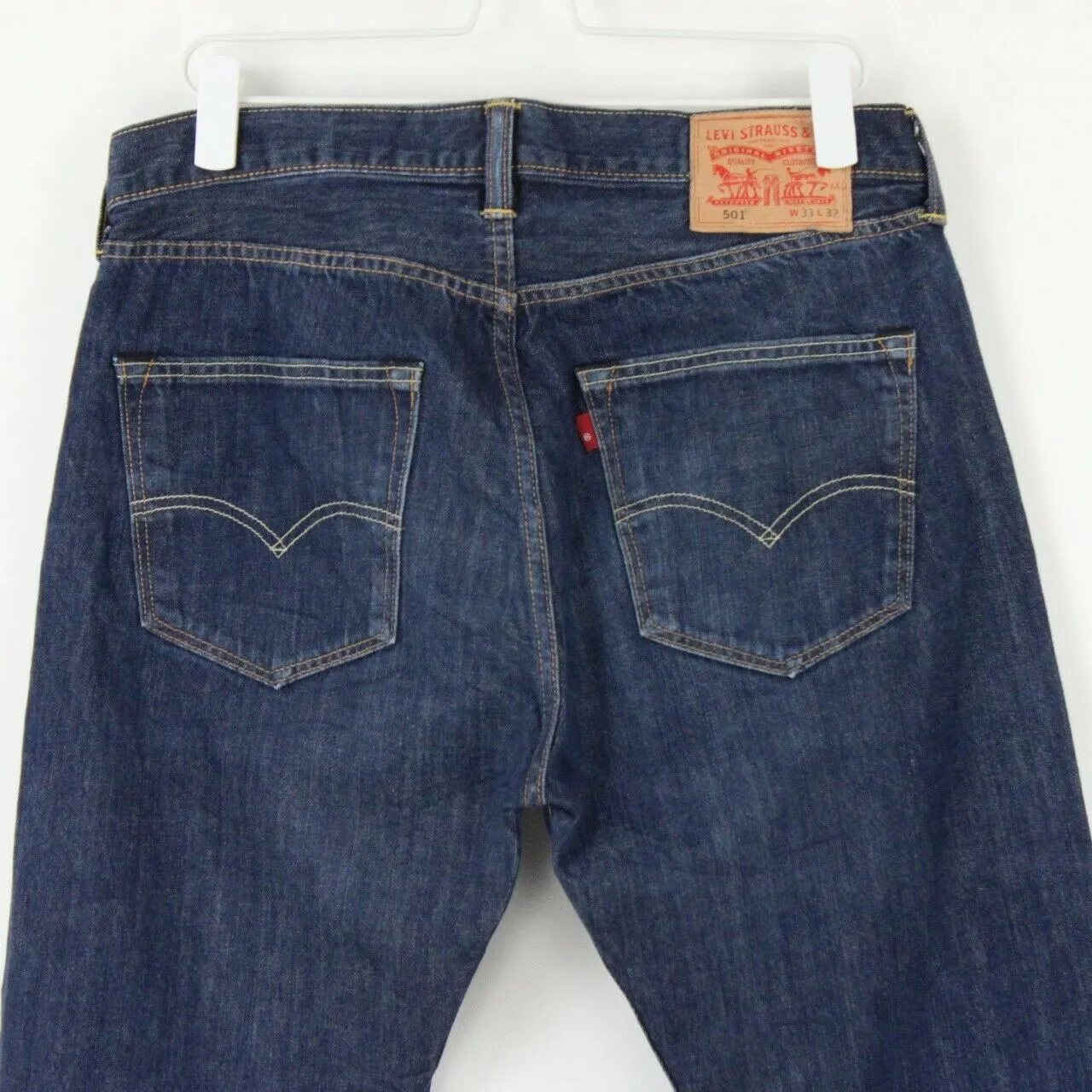 Mens LEVIS 501 Jeans Dark Blue | W33 L30