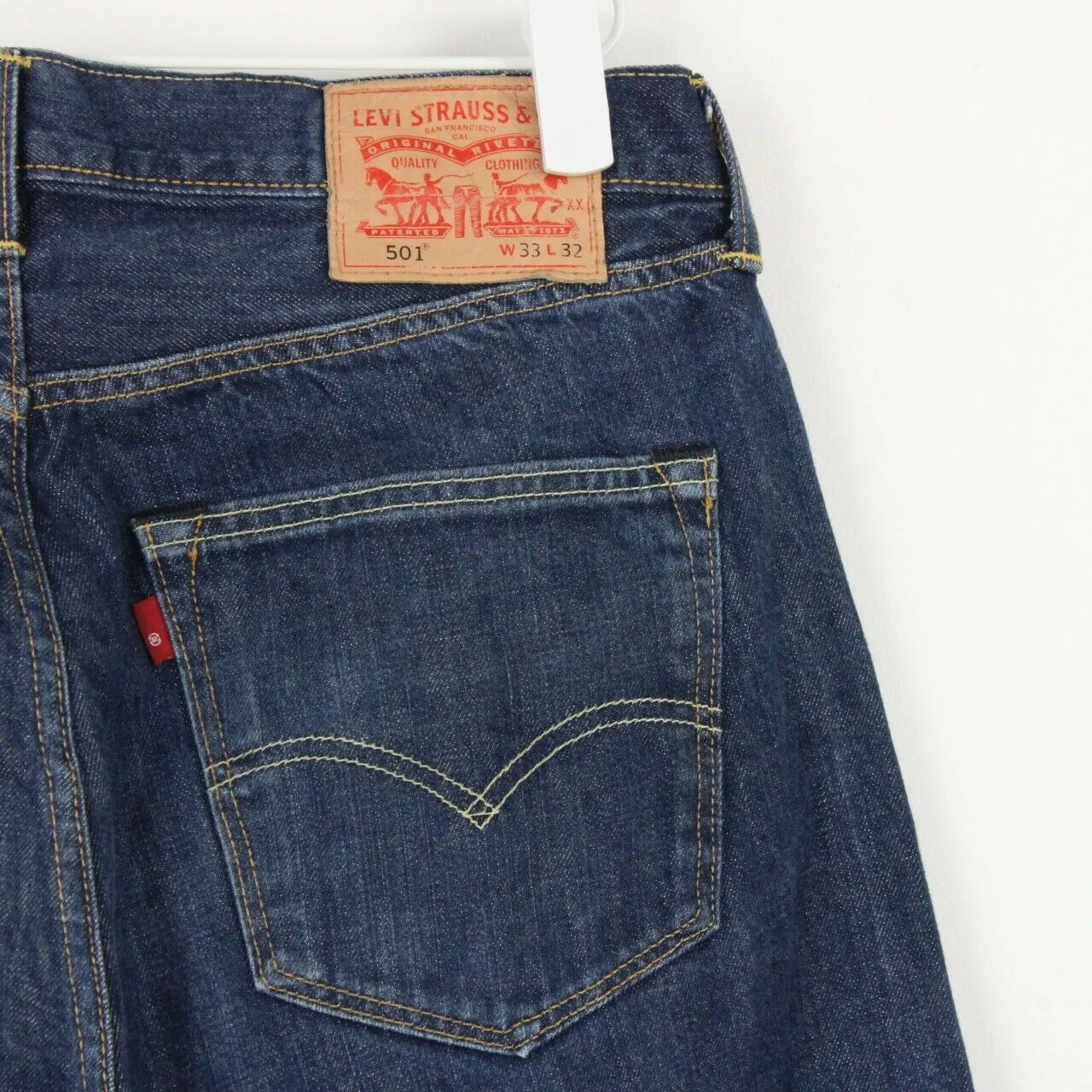 Mens LEVIS 501 Jeans Dark Blue | W33 L30