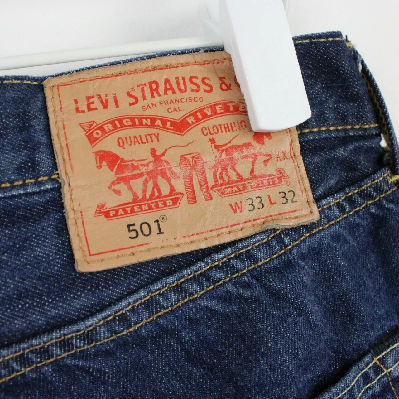 Mens LEVIS 501 Jeans Dark Blue | W33 L30