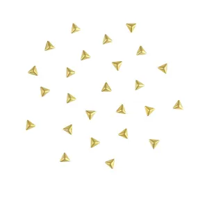 Mini Triangle Pyramid Stud / Gold