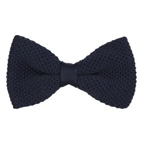 Navy Knitted Bow Tie