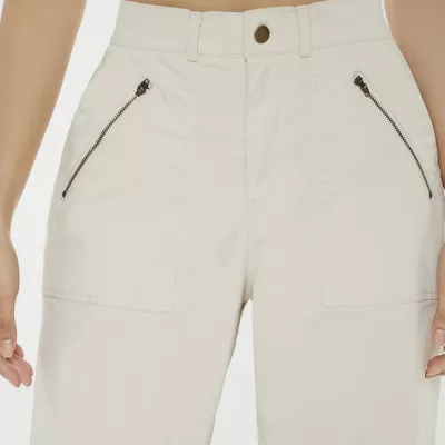 new!Forever 21 Twill Utility Cargo Pant Womens Mid Rise Straight Cargo Pant-Juniors