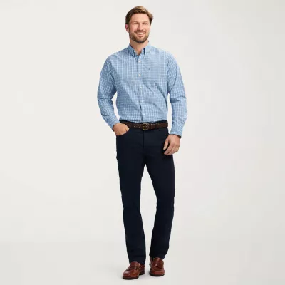 new!IZOD Saltwater Stretch Mens Straight Fit Flat Front Pant