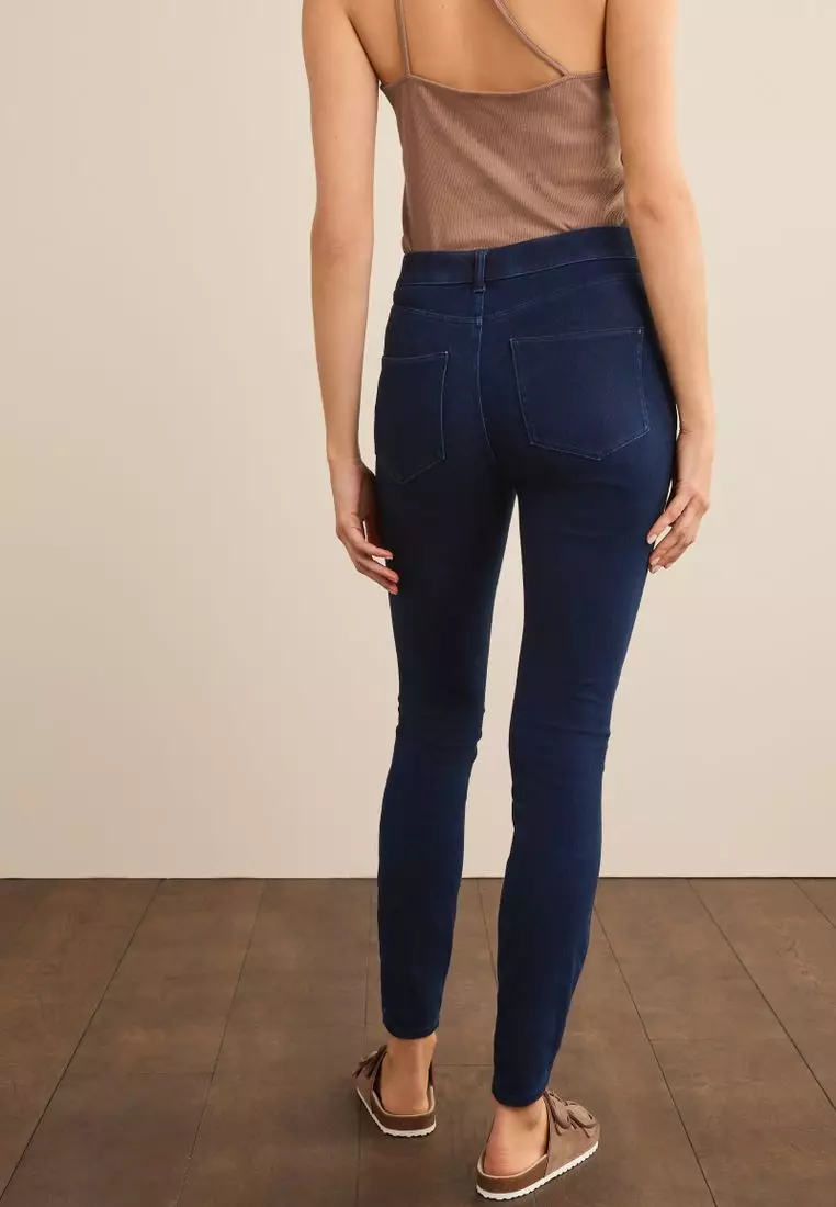 NEXT Fly Fasten Jersey Denim Leggings