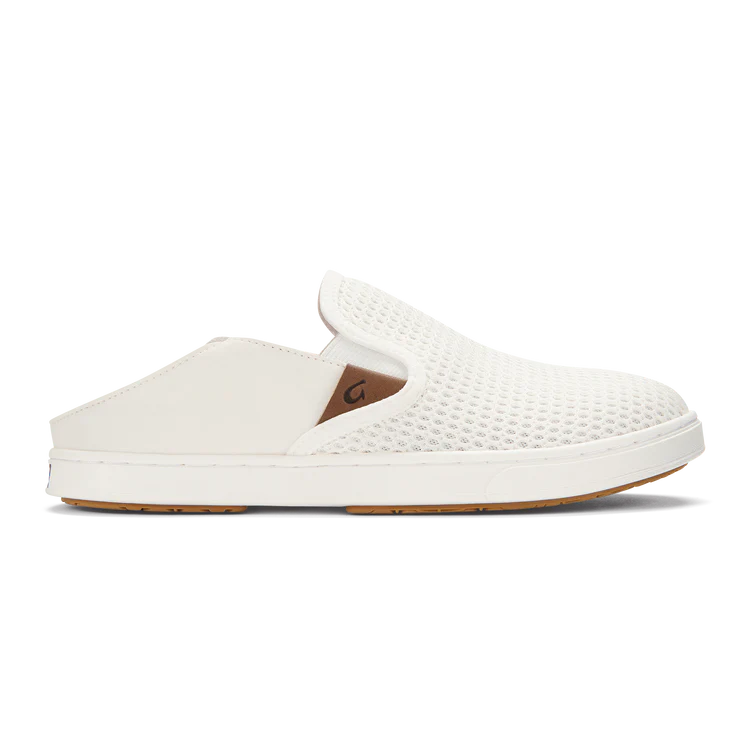 Olukai Womens Pehuea Slip On Mesh Sneaker- White