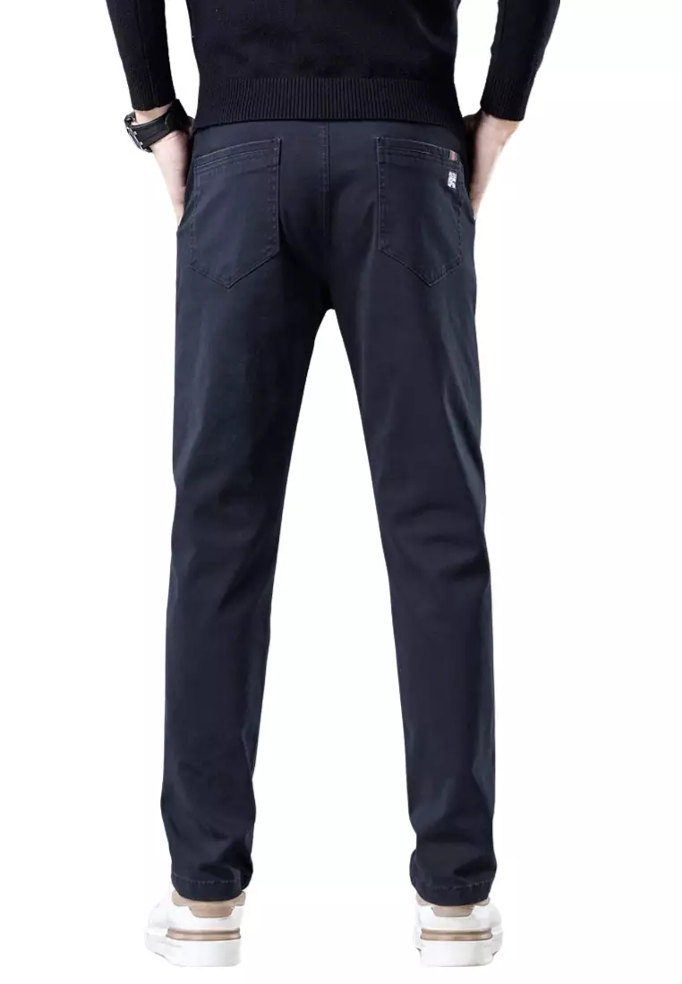 OPCHIC Men's Casual Plain Straight Pant