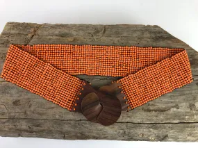 Orange Citrus Beaded Belt