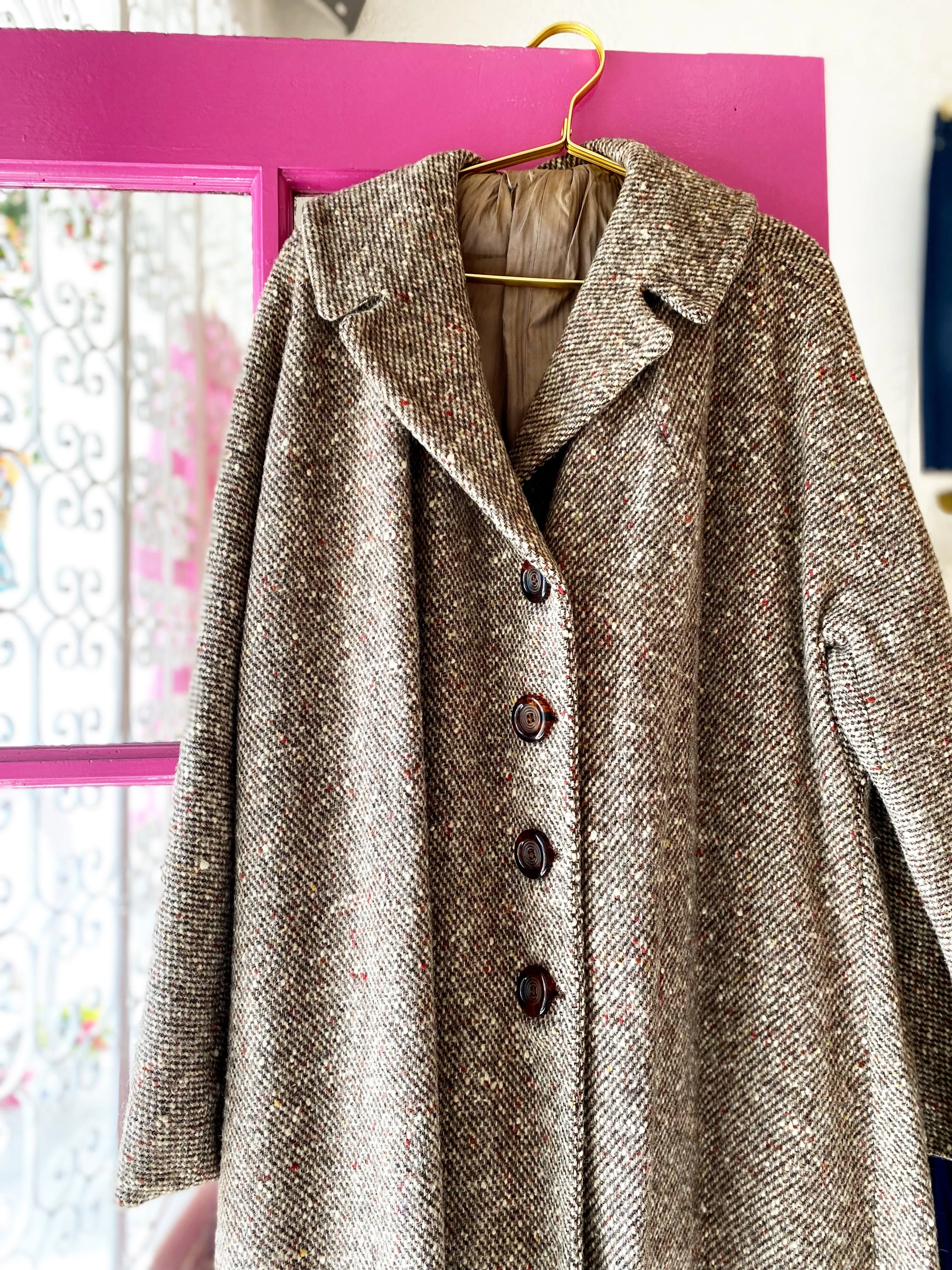 Oversized Tweed Car Coat