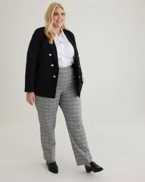 Petite, Plaid Straight-Leg Savvy Pant - PENN. Essentials