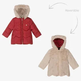 Red Reversible Baby Coat