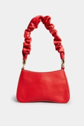 Red Ruched Handle Bag