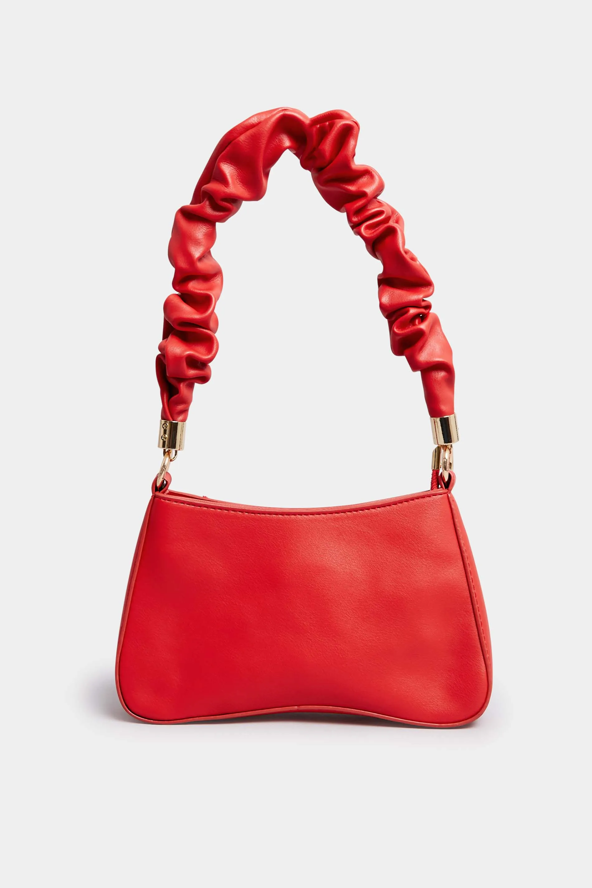 Red Ruched Handle Bag