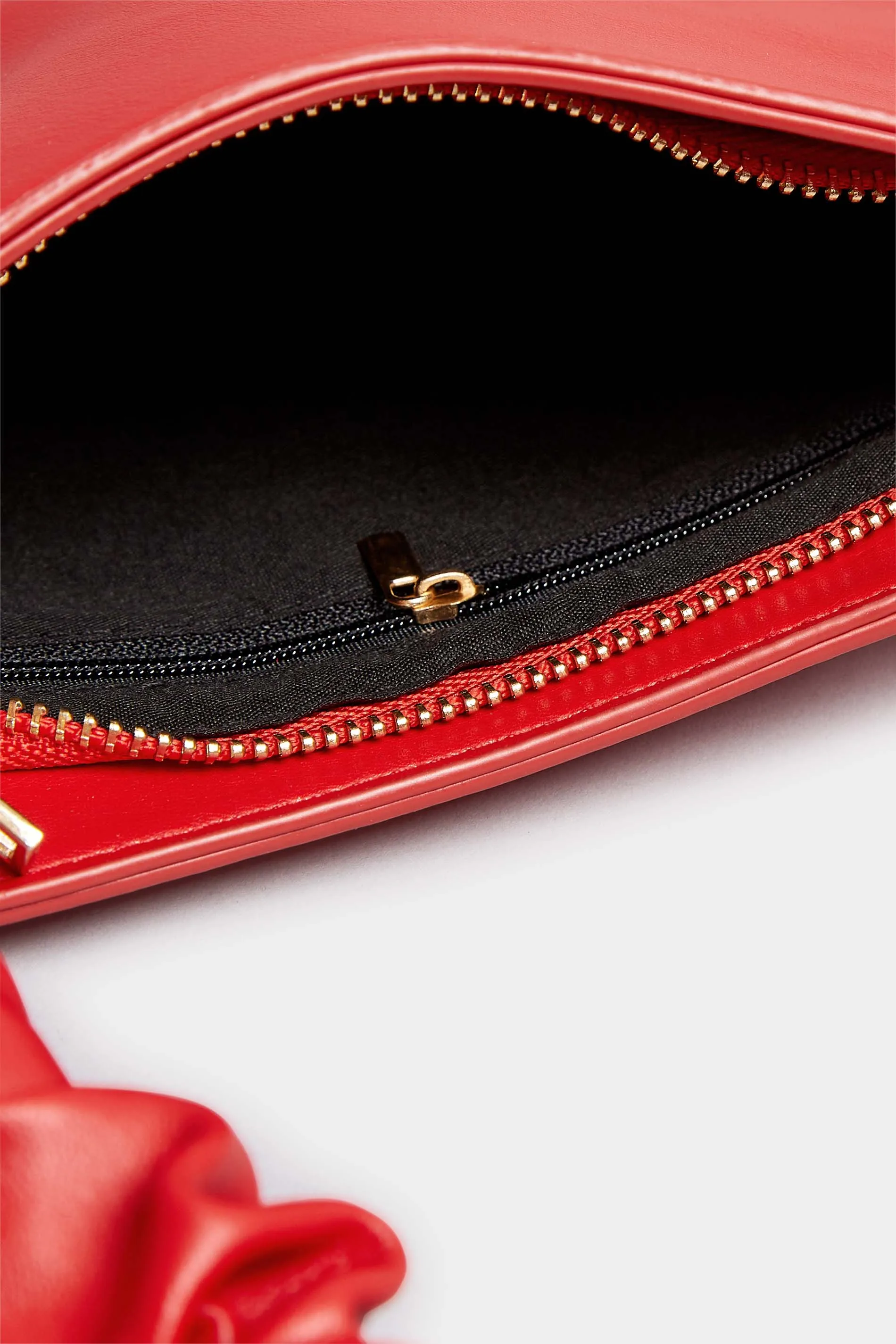 Red Ruched Handle Bag