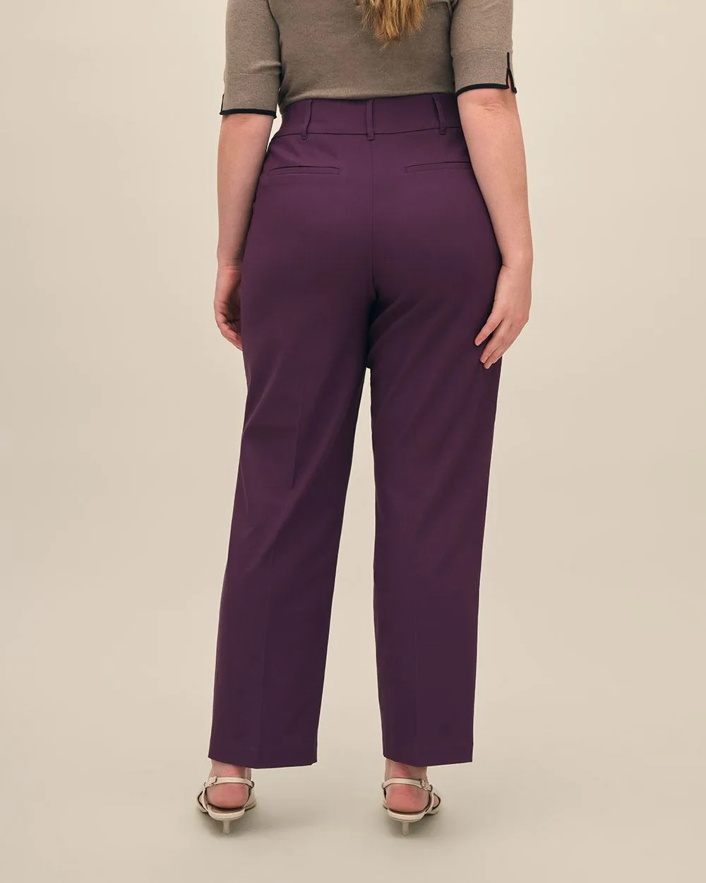 Responsible, Petite, Purple Straight-Leg Savvy Pant - PENN. Essentials