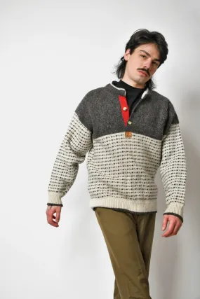 Retro wool sweater beige