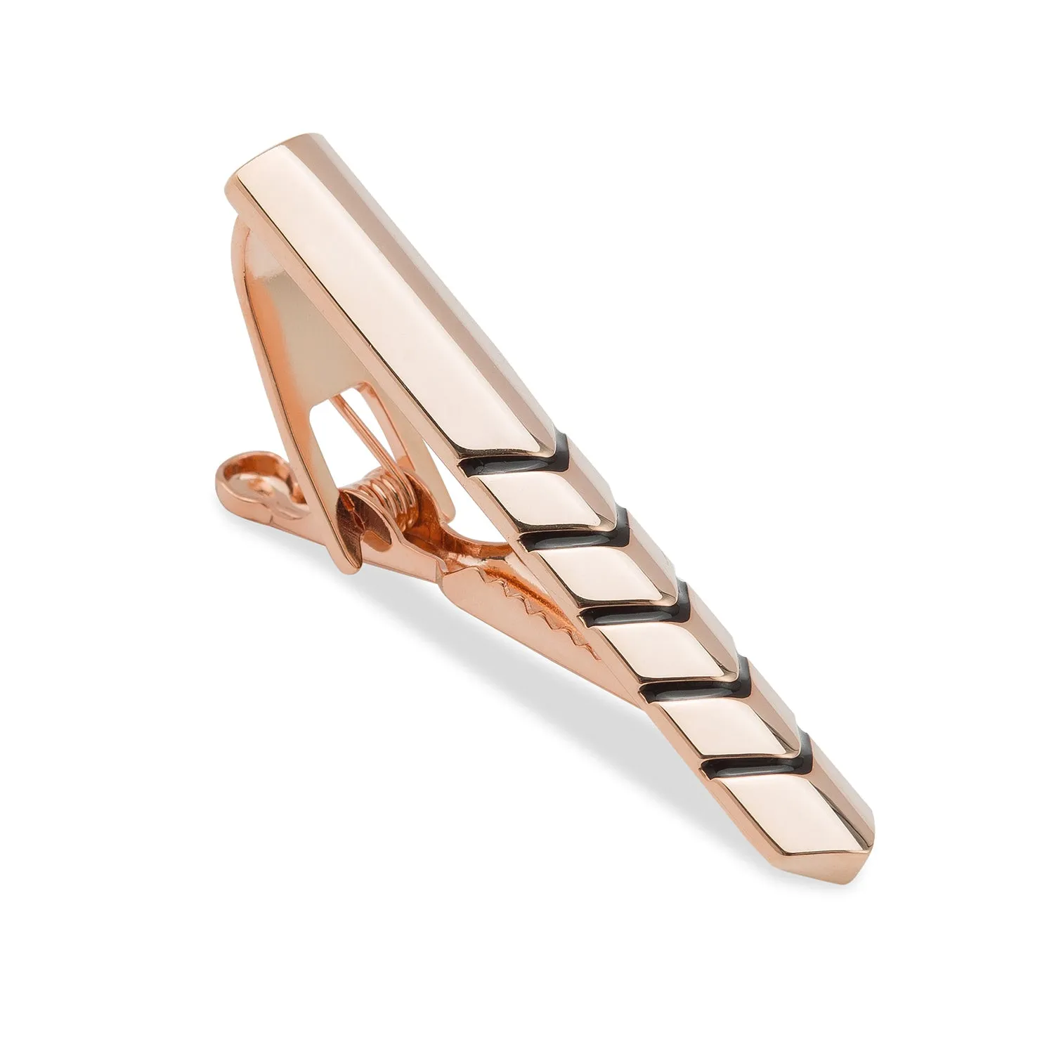 Rose Gold Chevron Tie Bar