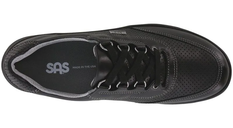 SAS Womens Sporty Lux Lace Sneaker- Black Perf