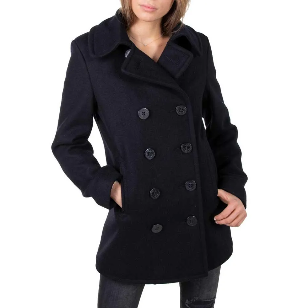 Schott NYC Womens 754W Wool Fashion Peacoat