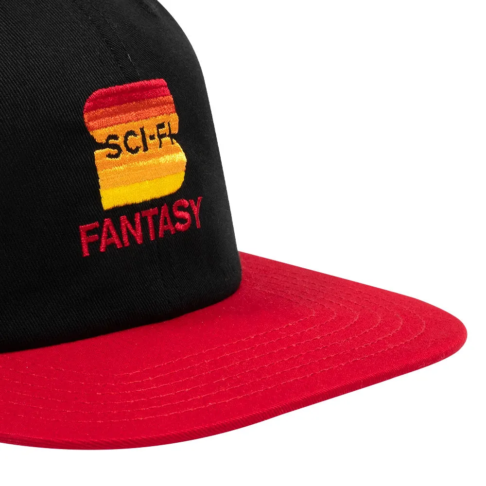 SCI-FI FANTASY S HAT // BLACK/RED