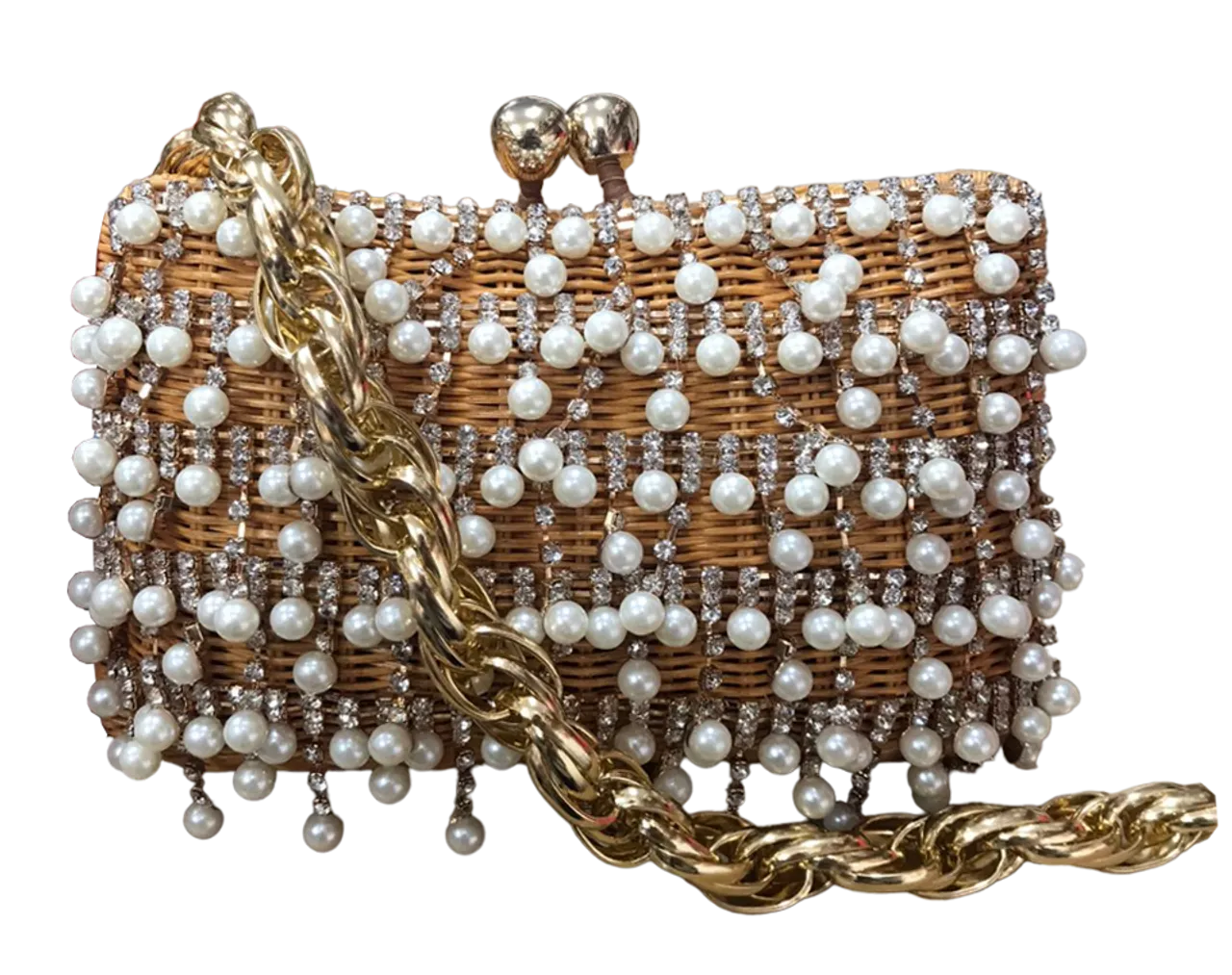 Serpui Charlotte Pearl Bag, Light Honey